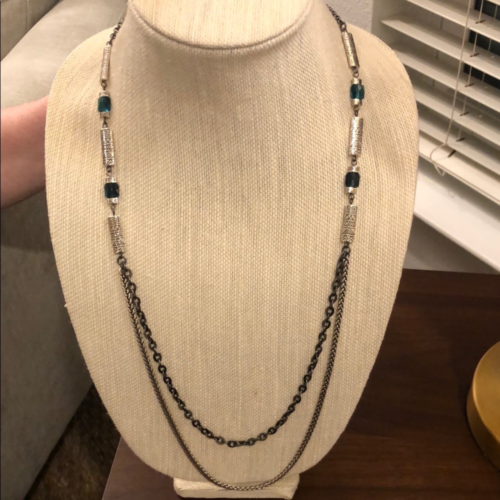Brighton Blue Swarovski Silver Necklace
